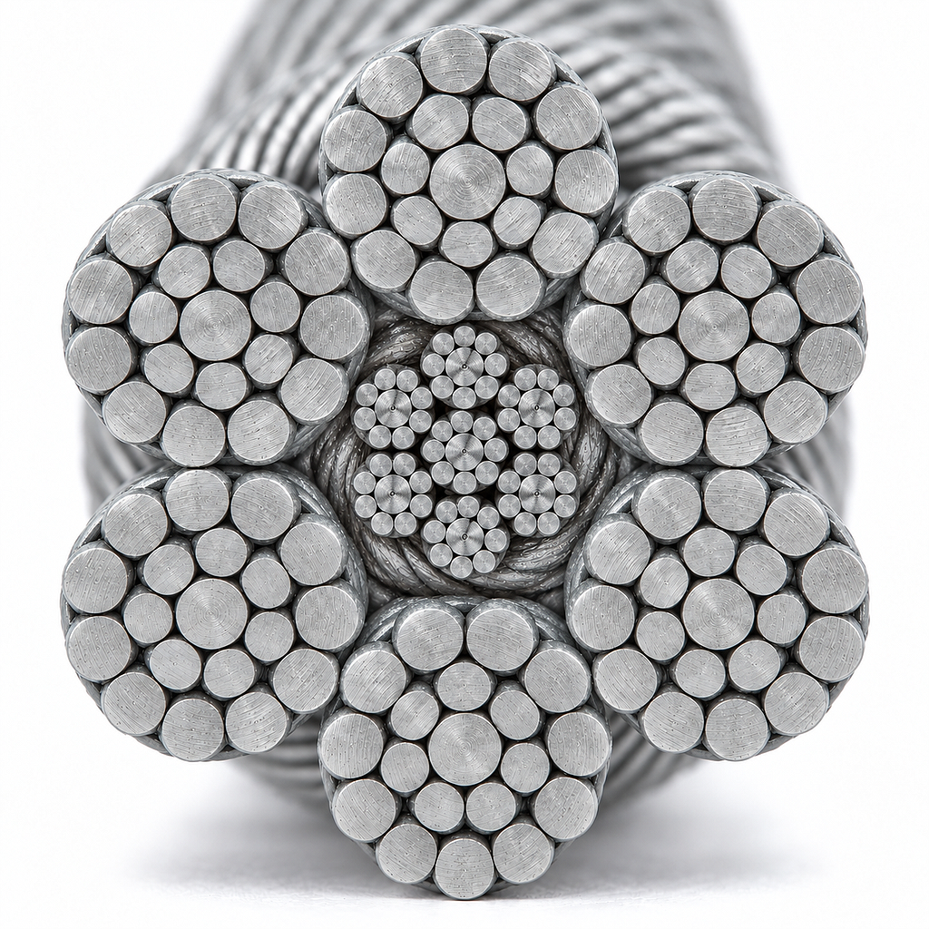 CABLE ACERO 6x19 1/2" A/ACERO GALV CALIDAD 1960 TRD
