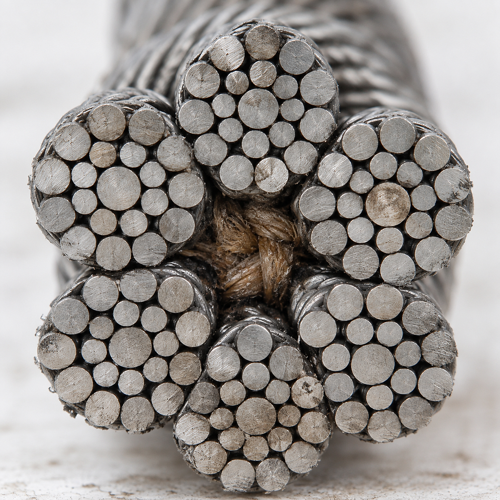 CABLE ACERO 6x19 1/2" A/FIBRA GALV CALIDAD 1960 TRD